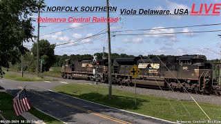 Viola Delaware USA Delmarva Central Railroad RailCam LIVE [upl. by Oivat]