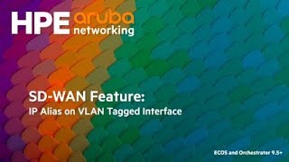 SDWAN Feature IP Alias on VLAN Tagged Interface [upl. by Anawk]