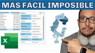 Prueba esto para crear gráficos de mapas geográficos con tablas dinámicas en Excel [upl. by Nosille]