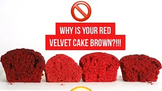 WHY DOES YOUR RED VELVET CAKE TURN OUT BROWN [upl. by Ytoc]