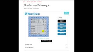 Solve Daily Numbrix 9 Puzzle 282024 ASMR [upl. by Langbehn976]