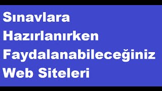 İnternetten Ders Çalışma Siteleri KPSS EKPSS Sınavlar Okul Dersleri [upl. by Eisinger]