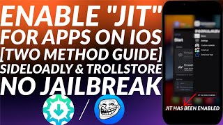 How to enable JIT in apps with Sideloadly amp Trollstore 2  Without AltstoreNo Jailbreak Full Guide [upl. by Anayd3]