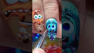 Glowing INSIDE OUT Movie Nails😱🌈💅🏼 insideout nailart nails naildesign [upl. by Gabrielson93]