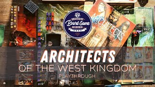 Architects of the West Kingdom  Playthrough of the board game by Garphill Games [upl. by Nnyllaf]