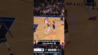 Donte DiVincenzo sinks the triple in his return to the Garden 🥶 nba preseason [upl. by Nnaillij682]