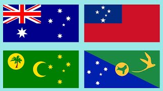 Flags Depicting the Southern Cross [upl. by Kress]