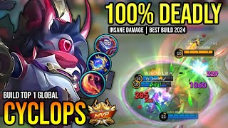 CYCLOPS BEST BUILD 2024  BUILD TOP GLOBAL CYCLOPS GAMEPLAY  MOBILE LEGENDS✓ [upl. by Ellehcer]