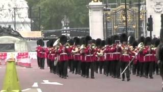 Changing the Guard Return to Wellington Barracks The Irish Guards May 2012 [upl. by Schifra456]