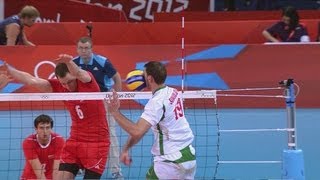 Mens Volleyball  Poland v Bulgaria Pool A  London 2012 Olympics [upl. by Risley]