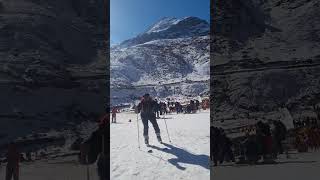 funny falling on ice funny slips and falls on ice shortfeed shortvideo shortsfunny [upl. by Ytrebil]