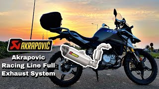 Akrapovic Racing Line SS Full Exhaust System For BMW G 310 GS [upl. by Shirah]