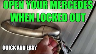 How To Open Your Mercedes When Locked Out Dead Battery [upl. by Ahsilahs]