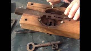 Picking a warded mortice Lock Skeleton Keys and Lock wards [upl. by Nyleimaj]