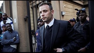 Oscar Pistorius leaves court  sentence to be handed down 6 July [upl. by Ardnassac]