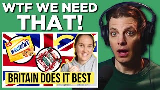 American Reacts to 9 British Things The Rest Of The World Really Needs [upl. by Yssis166]