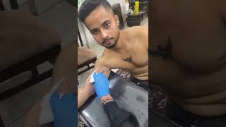 Aaj banaya dedication Naam ka tatootattoartistlikeandsubscribe tattoodesign supportradheradhe [upl. by Artiek]