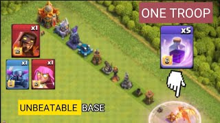 One Raged Troop Vs Level 1 Straight Line Defense Formation  Clash of clans clashofclans [upl. by Justinian]