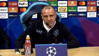 Calzona in conferenza postpartita 🎙️ Napoli Barcellona 11 ⚽ Champions League [upl. by Kalman]