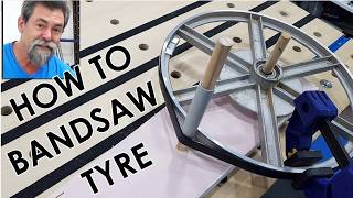 How to replace a bandsaw tyre the easy way Dave stanton woodworking [upl. by Niad]