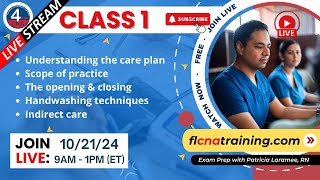 LIVE 4YourCNA Classroom Class 1  CNA Basics Care Plans Handwashing amp More 💧📋 [upl. by Aelem643]