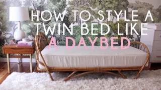 How To Style a Twin Bed Like a Sofa [upl. by Lerrad]