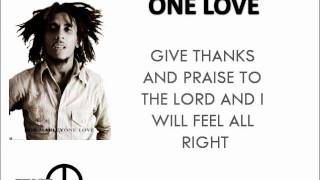 Bob Marley  One Love Lyrics [upl. by Aileen]