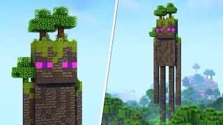 Minecraft  How to build an Enderman Statue  Tutorial [upl. by Denyse848]