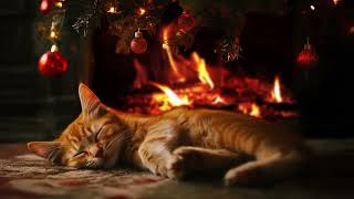 ASMR Purring Cat and Fireplace Sounds 💤 Drift Into Sound Sleep [upl. by Leod]