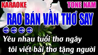 Rao Bán Vần Thơ Say Karaoke Tone Nam Karaoke 9999  Beat Mới [upl. by Stace]