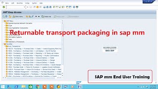 Returnable transport packaging in sap mm [upl. by Sosna]