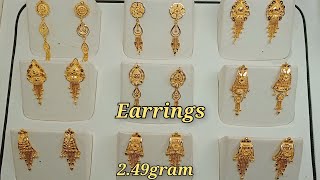 25gram me New Tranding Gold Earrings Design With Price  Earrings 2022 In Gold [upl. by Ferrel]