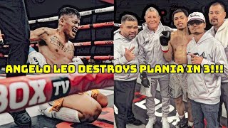 ANGELO LEO DESTROYS MIKE PLANIA WITH TEXTBOOK LIVER SHOT KO KHOLMATOVFORD WINNER NEXT [upl. by Enalahs]