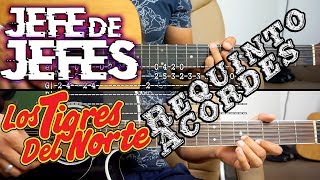 Tutorial  Jefe de jefes  Los tigres del norte  Requinto  Acordes  TABS [upl. by Nabila]