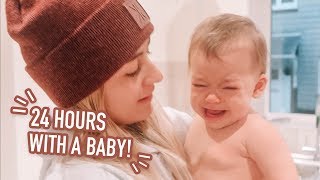 24 HOURS WITH A BABY 9 MONTHS OLD [upl. by Aikrahs]