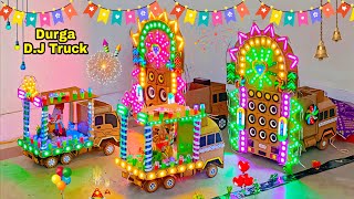 DIY Mini DJ Gauri Ganpati Trolley Big DJ Truck  Durga Pooja DJ Loading New Kaali Visarjan DJ Truck [upl. by Horodko]