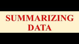 Statistical Methods to Summarize the Data [upl. by Anos]