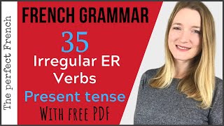 Group 1 Regular French Verbs ending in quotERquot Present Tense [upl. by Ramedlav958]