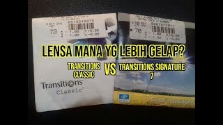 Transitions Signature 7 VS Transitions Classic Lensa Mana yg Lebih Gelap [upl. by Filberto]