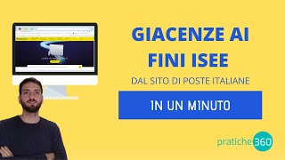 TUTORIAL Come scaricare GIACENZE PER ISEE dal sito di POSTE ITALIANE [upl. by Tammy]