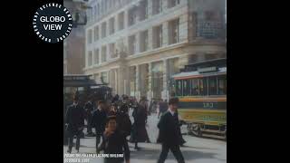 Restored footage of areas of New York City United States filmed between 1901 and 1903 [upl. by Cyrilla]