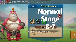 Lords mobile normal stage 87 f2pTrail of the gaint normal stage 87 [upl. by Reste]