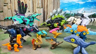 Jurassic World Unboxing Review ASMR  Dinosaur Battle game CollectionTrex Irritator Baryonyx [upl. by Lankton]