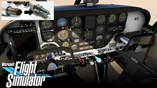 How to clean up fouled spark plugs on an airplane in Microsoft Flight Simulator [upl. by Hnahym]