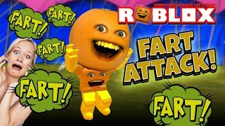 FART ATTACK 🍊💨  Annoying Orange Roblox [upl. by Nnaj888]