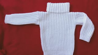 crochet high neck sweater 4year old subtitles available [upl. by Arbuckle]