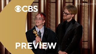 Billie Eilish and Finneas OConnell Wins Original Song  Motion Picture  Golden Globes [upl. by Pas]