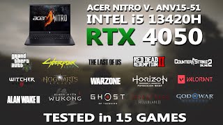 Acer Nitro V RTX 4050  i5 13420H Gaming Benchmark Test  Tested in 15 Games  RTX 4050 [upl. by Atiuqin477]