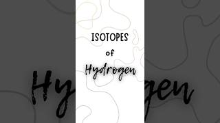 Isotopes of Hydrogen protium deuterium tritium shorts chemistry education [upl. by Ettinger]