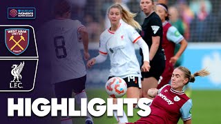 Ueki header saves point for West Ham  West Ham United v Liverpool Highlights  Barclays WSL 202425 [upl. by Philipson166]